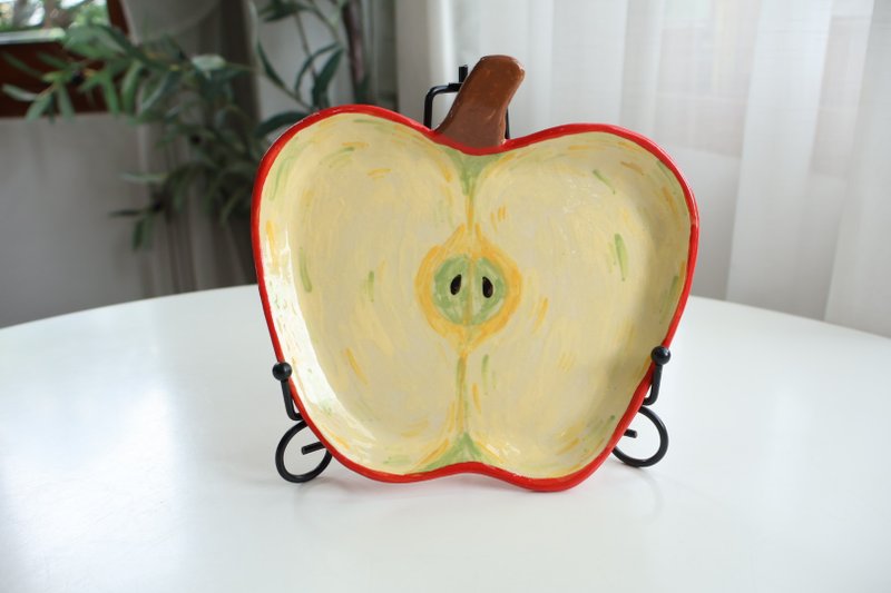 Apple Plate - 廚具 - 陶 紅色