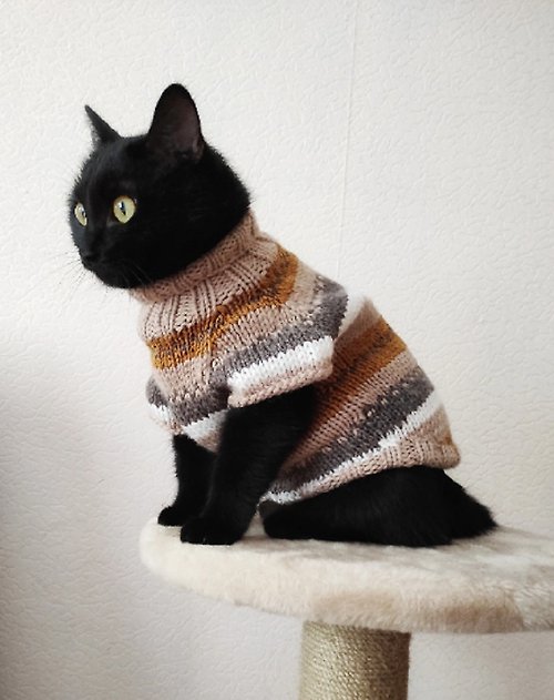 StylishCatDesign Norwegian sweater for pet Cat sweater Pet clothes Knitted pet clothes Cat jumper