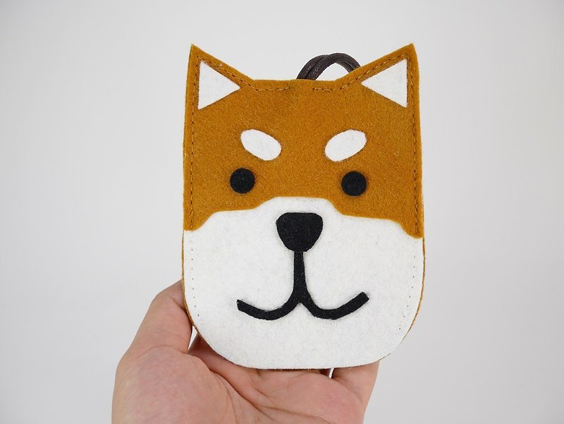 Cute animal key case-Shiba Inu - Keychains - Polyester Brown