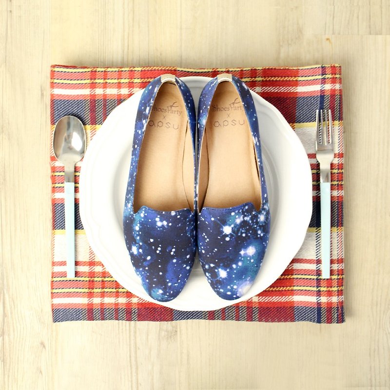 Shoes Party Twinkle Oubei La / handmade custom / Japan fabric - รองเท้าลำลองผู้หญิง - ผ้าฝ้าย/ผ้าลินิน 