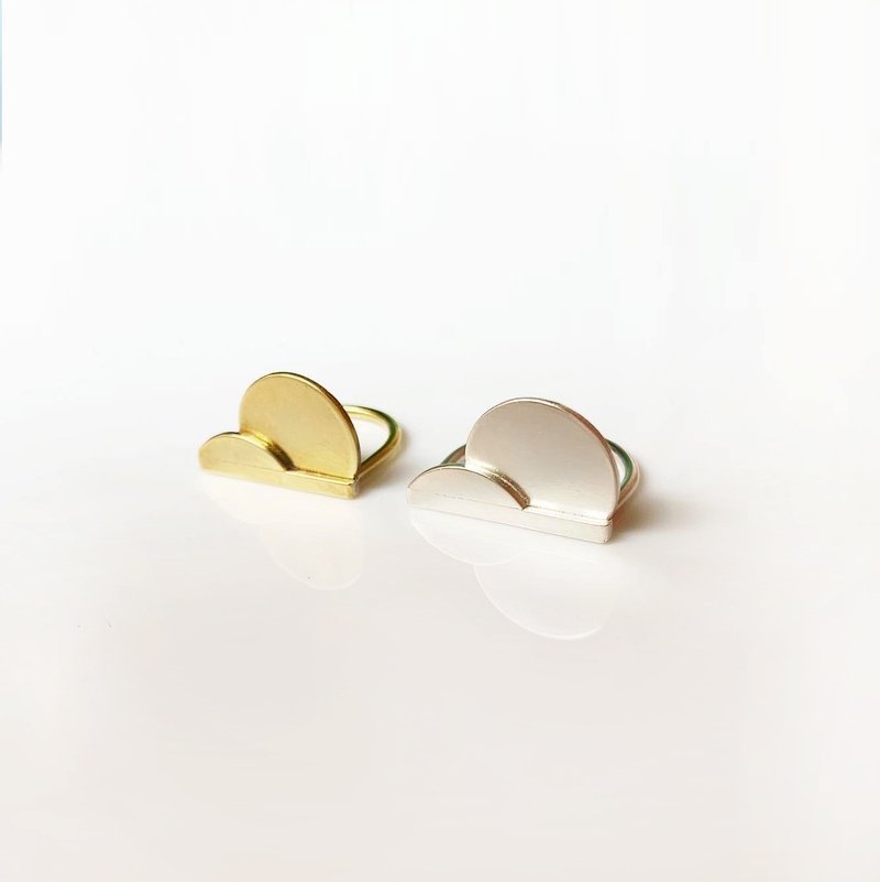 Dependent series - a semicircular ring sections (Bronze& silver) - แหวนทั่วไป - เงินแท้ สีเงิน