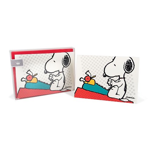205剪刀石頭紙 Snoopy精裝盒卡-史努比打字機【Hallmark-Peanuts 多用途】