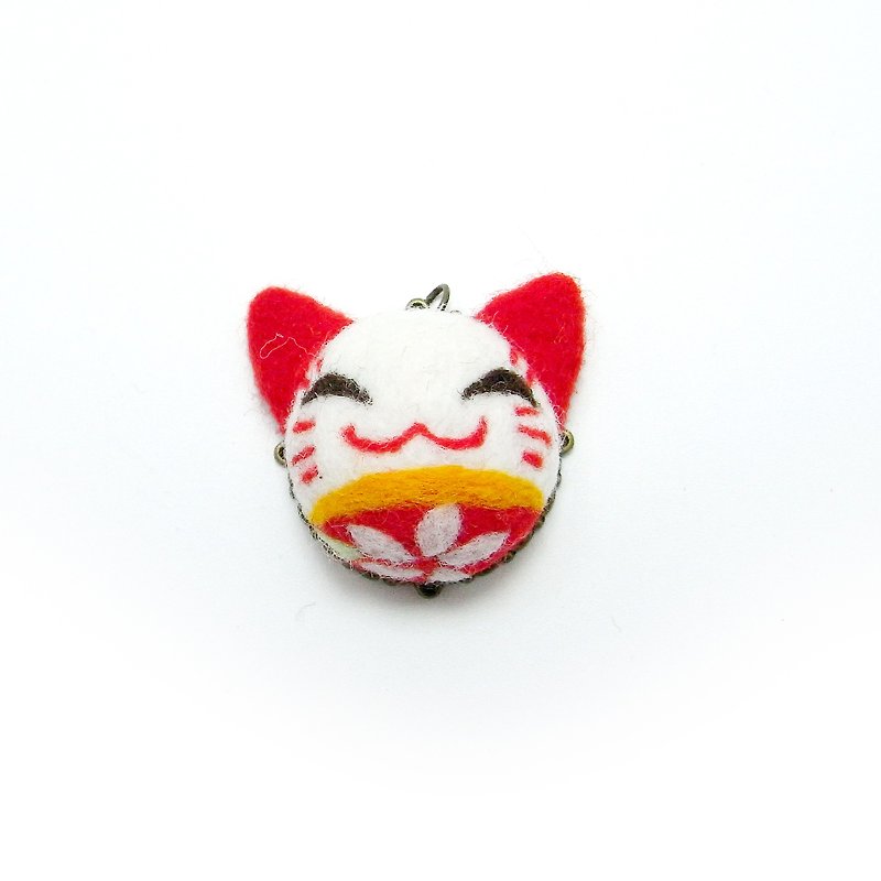 <Wool felt> Japanese style Cat(M Size) - by WhizzzPace - Necklaces - Wool 