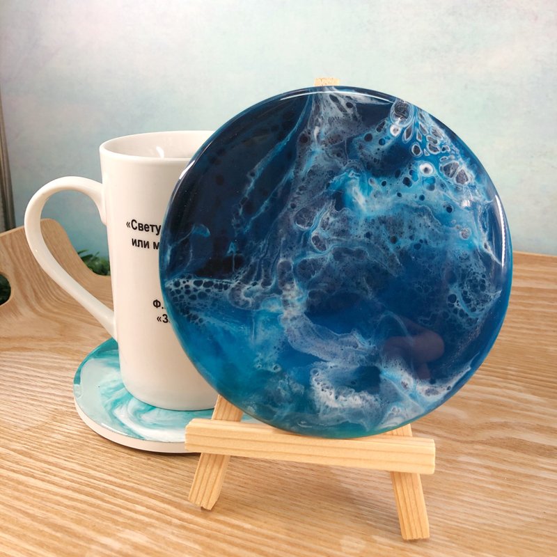 Handmade marine resin coasters - Coasters - Resin Blue