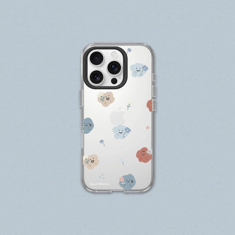 Clear透明防摔手機殼∣方坊系列/小花喜怒哀樂 for iPhone - 手機殼/手機套 - 塑膠 透明
