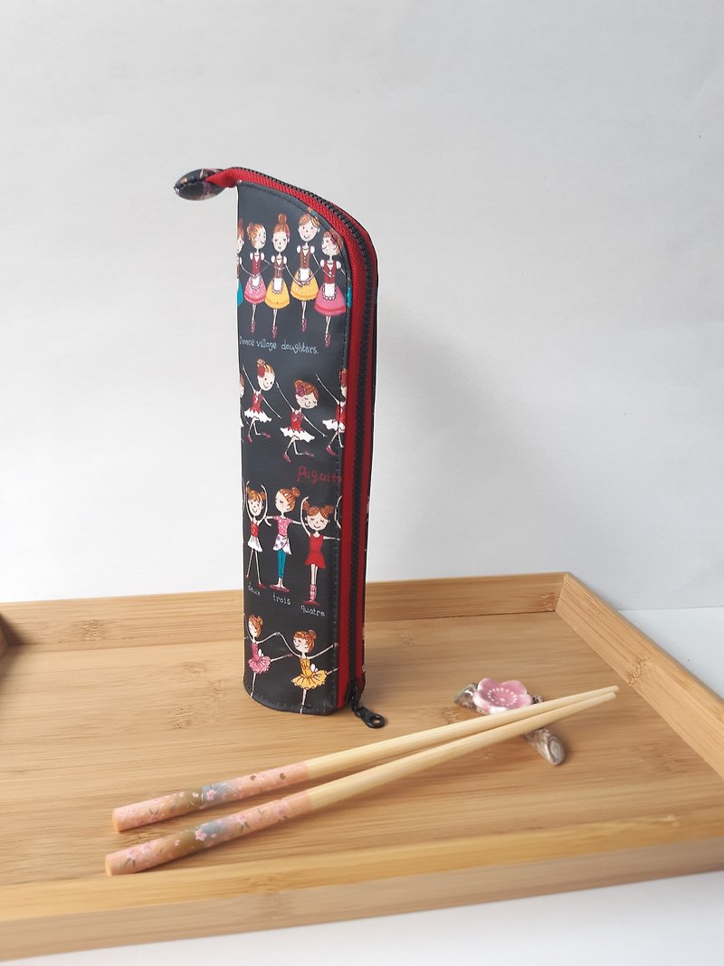 Ballet Waterproof Cutlery Bag_2 servings_Picnic outing eco-friendly small items_Valentine's Day Gift - Chopsticks - Waterproof Material 