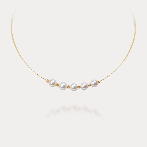 瑭果盒珠寶·設計 La Bonbonnière Jewelry Sourire | 7-7.5mm 大微笑 日本Akoya海水珍珠18K項鍊