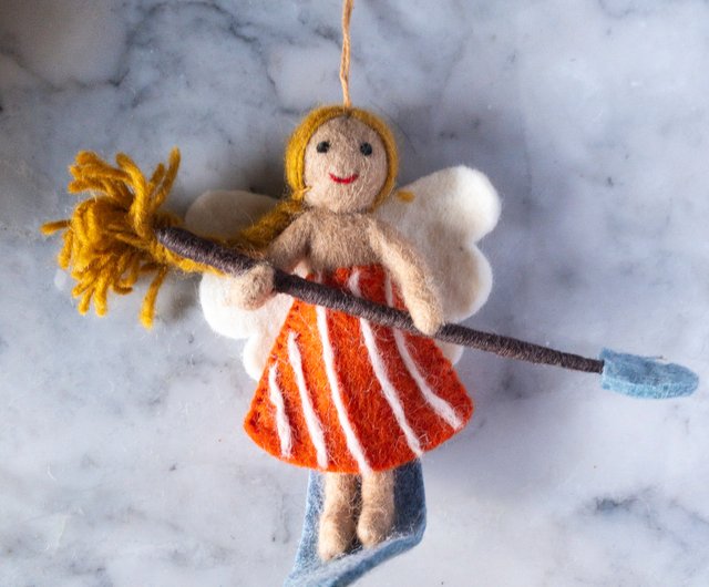 羊毛フェルト クリスマス ペキニーズ オブジェ クリスマスオーナメント