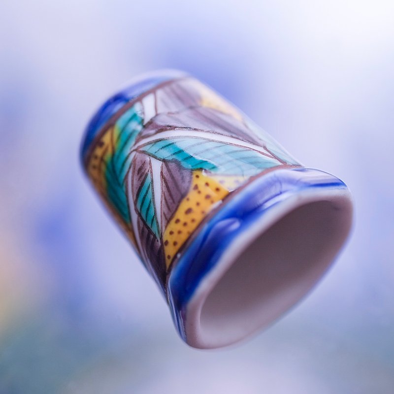 Kutani ware thimble Aote-Why don't you decorate your home with Kutani ware thimble, a traditional Japanese craft? - Items for Display - Pottery Blue