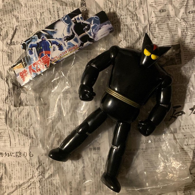日本 軟膠 ソフビ 大型 鐵人28號 黑牛 玩具 公仔 - 玩偶/公仔 - 其他材質 黑色