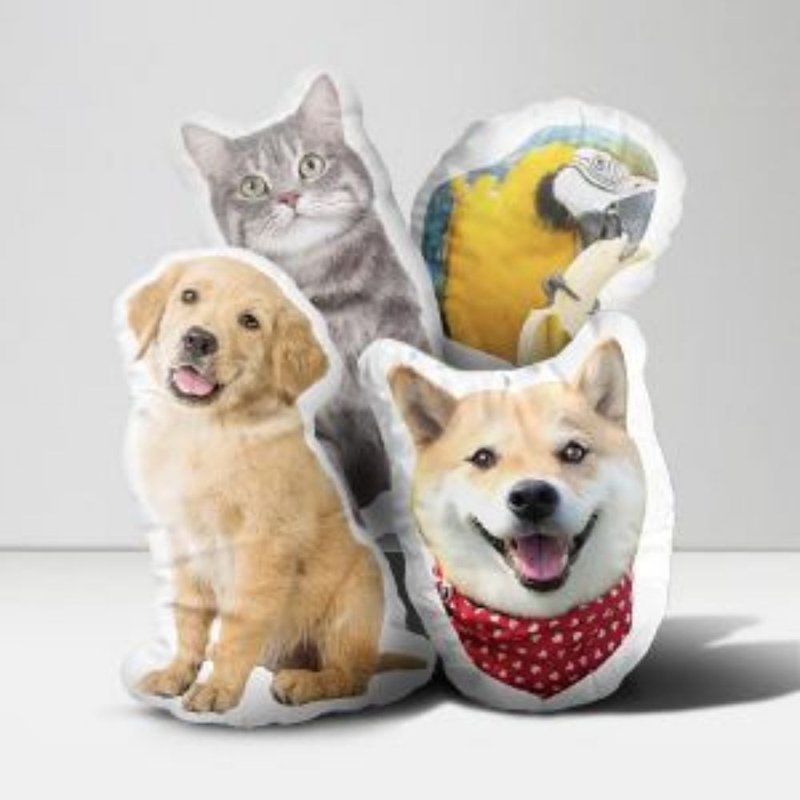 【Customized Gifts】Fine Plush Pet Pillow│Pet Peripherals/Hairy Kids/Baby/Gifts - Pillows & Cushions - Cotton & Hemp White