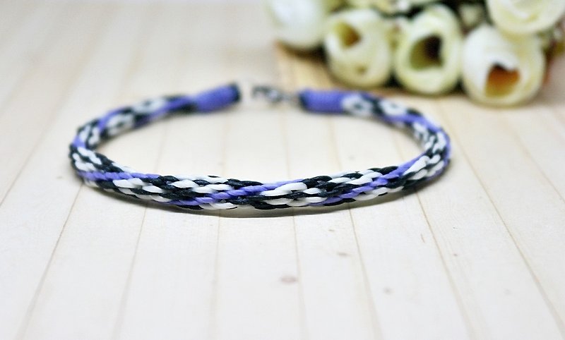 Hand-woven silk wax thread <hidden> // Color can be selected // - Bracelets - Wax Purple