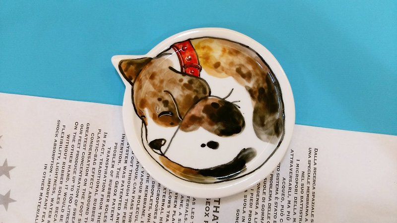 手描き釉裏グループNietaoスタイルのトレイ2用ビーグル犬の誕生日のギフトの選択 - 小皿 - 磁器 多色
