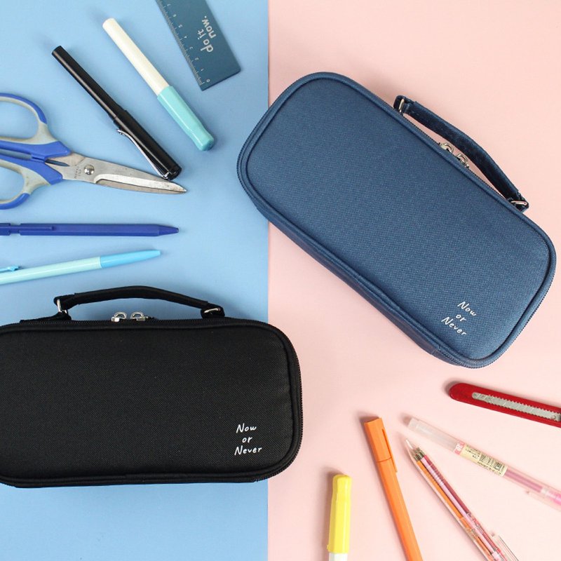 Chuyu Super Large Pencil Case (L)/Large Capacity/Stationery Bag/Tool Bag/Large Space Storage Bag - Pencil Cases - Other Man-Made Fibers Multicolor