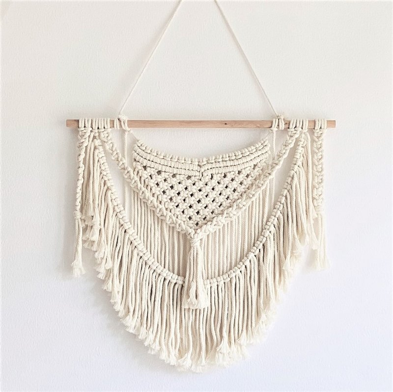 Macrame 編織掛毯 流蘇客廳臥室裝飾掛飾 壁掛 牆壁裝飾 - 壁貼/牆壁裝飾 - 棉．麻 