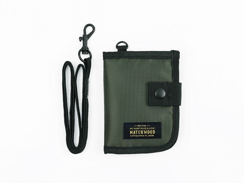 Universal storage bag Matchwood Element Urban leisure zipper ticket card storage bag military black - กระเป๋าใส่เหรียญ - วัสดุอื่นๆ สีดำ