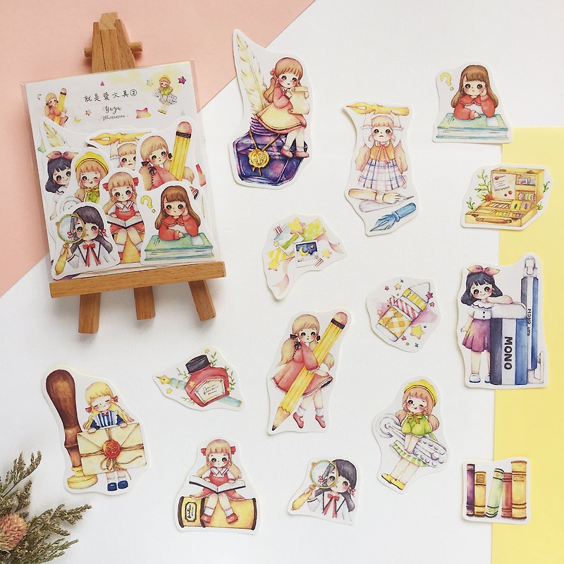 [Just Love Stationery 2] 14 stickers set - Stickers - Paper 