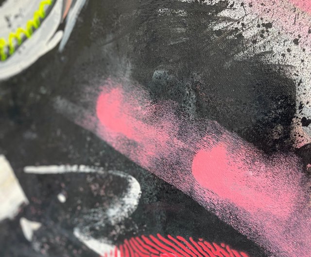 キャンバスに描かれたオリジナルの動物ポップアートの絵画 カラフルな