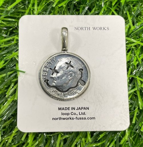 Japan's North Works N603A/B Nirvana Smiley Copper Coin Pendant Indian Chief