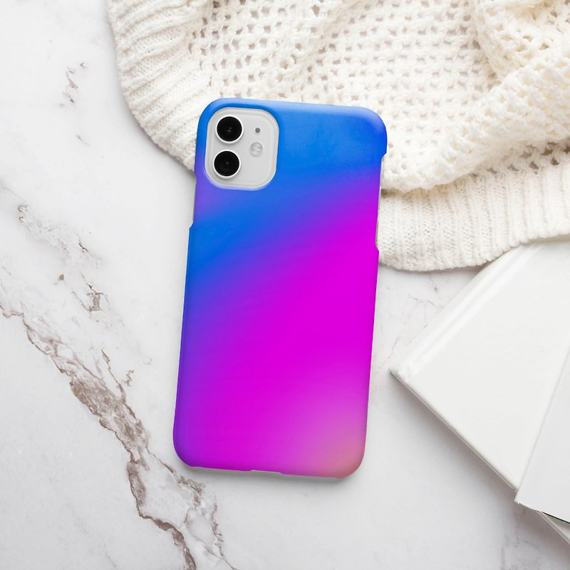 Customized iPhone Matte Case 14 13 Pro Unicorn Liquid Gradient 10 1 Pink Blue - Phone Cases - Plastic Multicolor