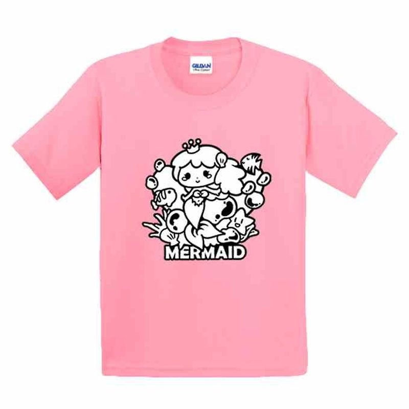Painted T-shirt | mermaid | US cotton T-shirt | Kids | Family fitted | Gifts | painted | Pink - อื่นๆ - ผ้าฝ้าย/ผ้าลินิน 