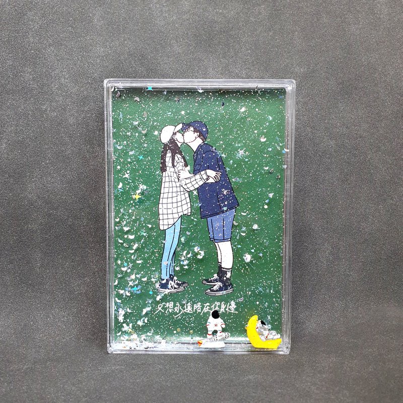 【客製】似顏繪/漂浮閃粉相框 - 似顏繪/客製畫 - 壓克力 多色