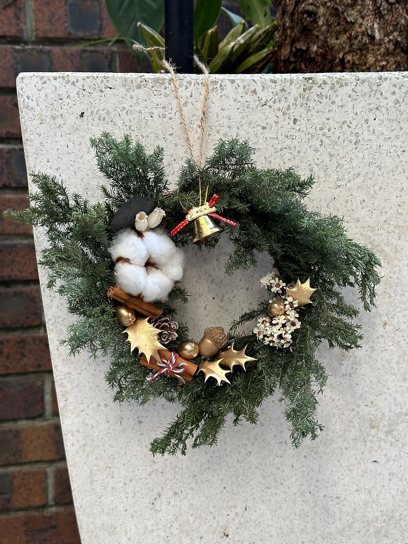 Everlasting Christmas wreath handmade material package with instructional video (Christmas gift exchange xmas - Plants & Floral Arrangement - Plants & Flowers Green
