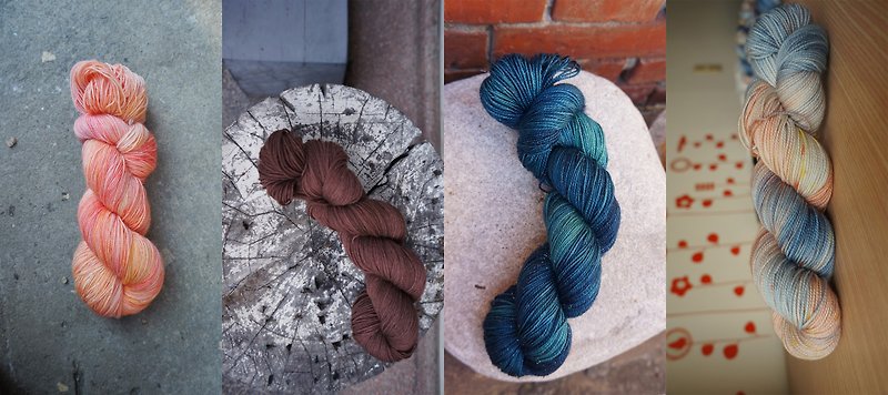 Hand dyed custom combination - Knitting, Embroidery, Felted Wool & Sewing - Wool 
