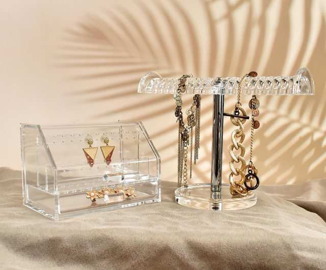美しい空間】アクリルブレスレットとイヤリングジュエリーディスプレイ