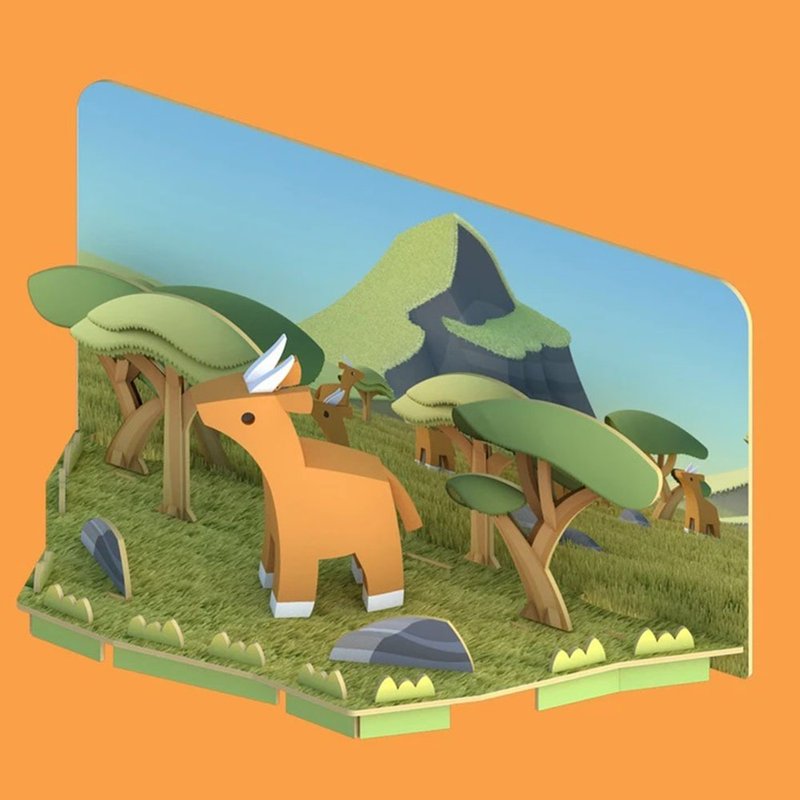 Halftoys Animal 羚羊STEAM教育玩具 - 公仔/玩偶 - 塑膠 橘色