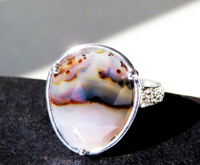 モンタナアゲート リング / Montana Agate Ring - ショップ NATSU