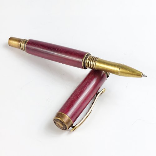 KOBE拇指琴 紫心木太極鋼珠筆 /手工鋼珠筆/KOBE手工筆