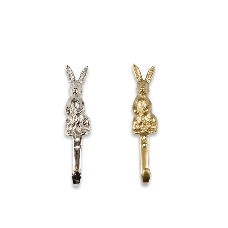 【mini BYON】Rabbit Wall hook - Hangers & Hooks - Other Metals 