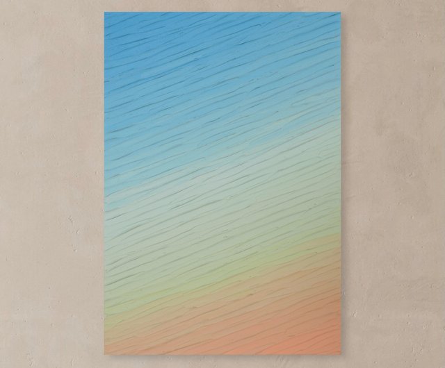 立体的な紙製アートパネル オレンジ青グラデーション 立体的な紙製アートパネル オレンジ青グラデーション 立体的な紙製