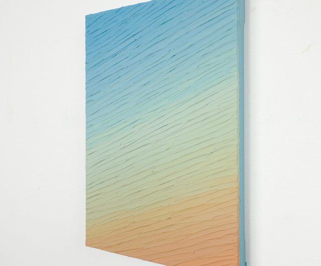 夕日の景色】アート - ブルー オレンジ グラデーション 空 - ショップ