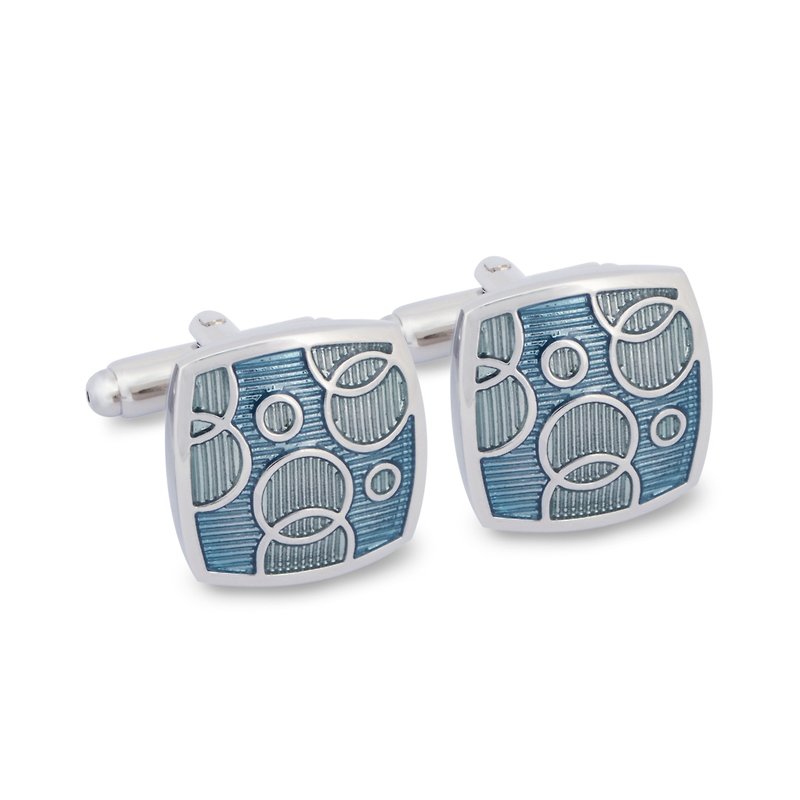 Teal Bubble Dream Cufflinks - Cuff Links - Other Metals Blue