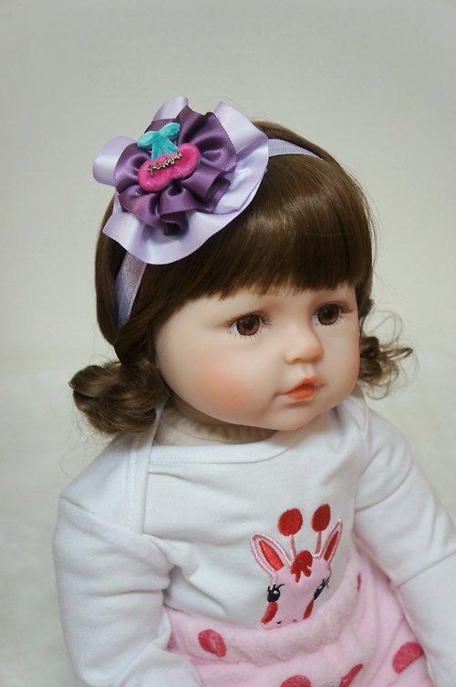 Avondream 手創小舖 G4-寶寶兒童幼兒嬰兒髮帶-髮箍髮圈彈性髮帶類 櫻桃