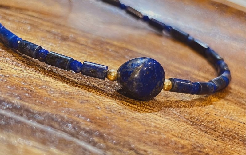 Lapis Lazuli Chinese Bracelet Delicate Blue Bracelet Niche Handmade Jewelry - Bracelets - Semi-Precious Stones Blue