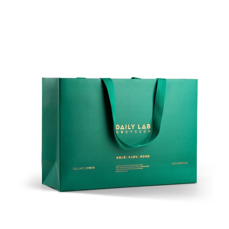 DAILY LAB Portable Paper Bag Car Aroma Fragrance Candle with Gift Bag Big Green Tote Bag - Other - Paper 