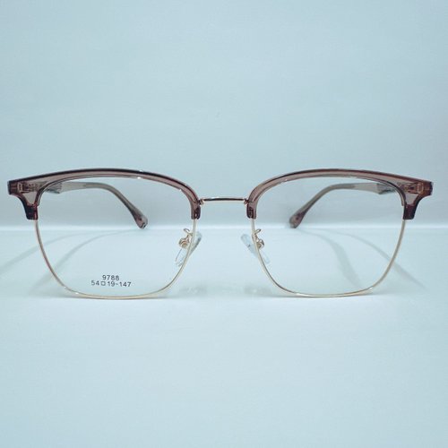 EGlasses。眼鏡物語 站內最高等級UV420濾藍光0度眼鏡│眉架合金個性修臉系列9788-C25