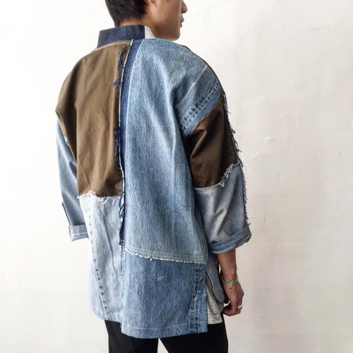 Denim Crazy Patchwork Jacket - Shop First Edition Design Men's Coats &  Jackets - Pinkoi