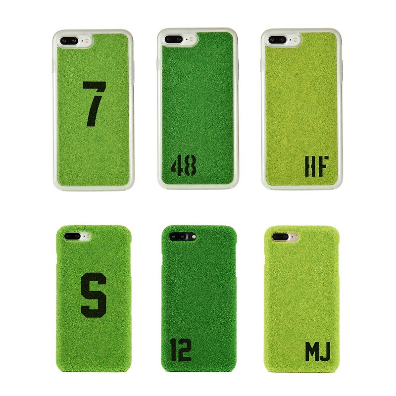 Shibaful Customization for iPhone Case SE / 5/6/7/8 / Custom Laser Processing Service Turf Mobile Phone Case Case Exclusive Gift - Phone Cases - Other Materials Green