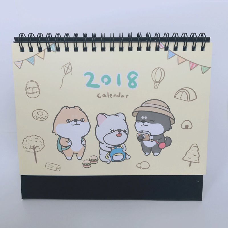 [2018]へ行く新しい卓上カレンダーチャイチャイXiaoqiang往復!! - カレンダー - 紙 オレンジ