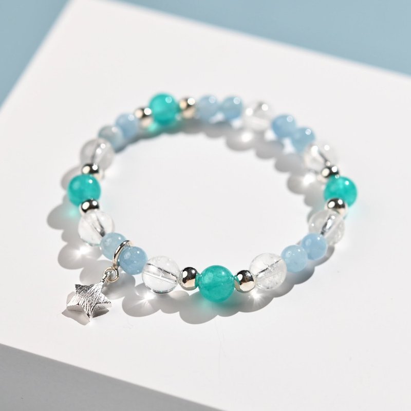 Frozen Series-Ice Crystal Children's Bracelet/Handmade Beading | Parent-child Style - สร้อยข้อมือ - เครื่องเพชรพลอย หลากหลายสี