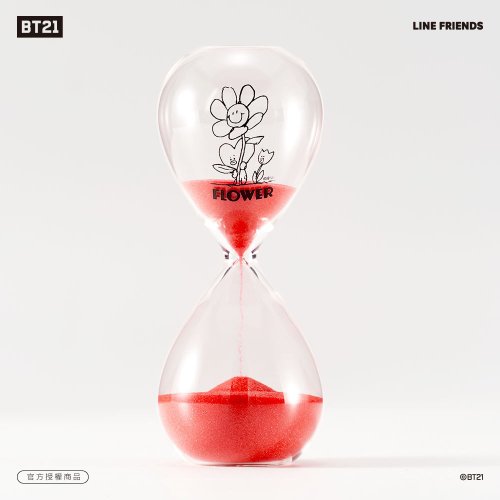 Carry+ BT21 花漾10分鐘沙漏計時器 – TATA款 (紅色)