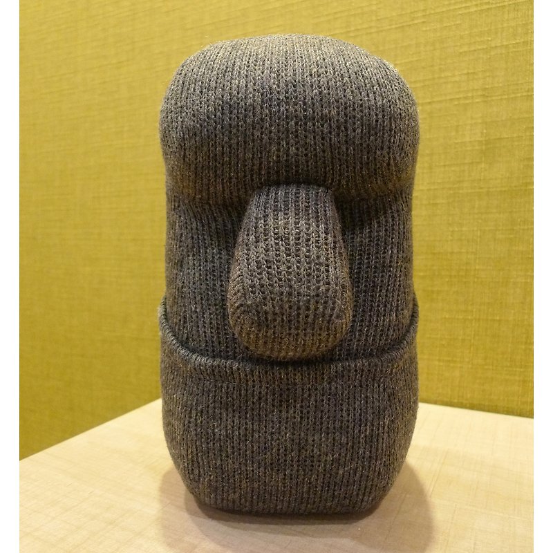 【Smiling Moai】Moai statue - younger brother - Stuffed Dolls & Figurines - Other Materials Gray