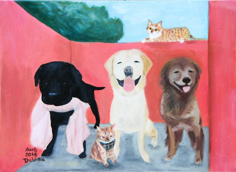 Picture frame: [] custom pet paintings - Other - Other Materials Multicolor