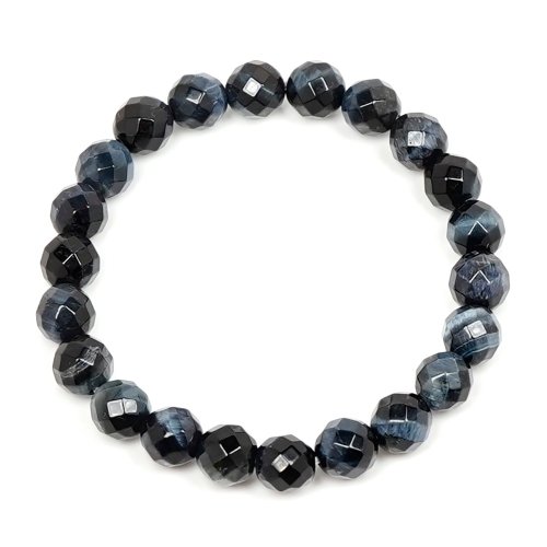 正佳珠寶 Gemsrich Jewelry 【正佳珠寶】藍虎眼 經典鑽切 7-8mm 藍虎眼角度手珠