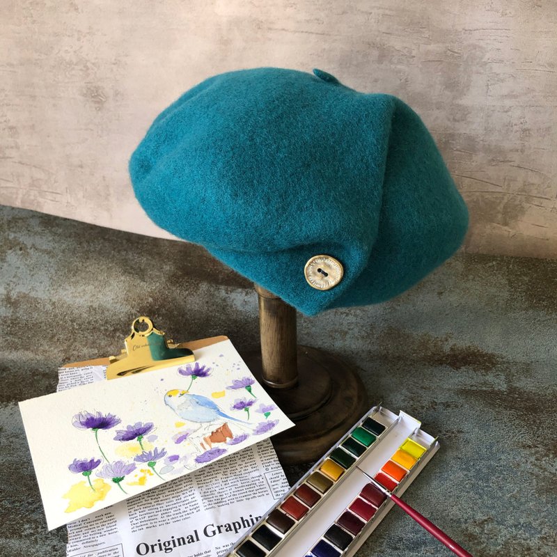 Come to paint wool warm beret painter hat new product exposure - หมวก - ขนแกะ 