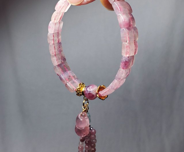 最高級アイスクォーツフラワートルマリン ひょうたん 福禄 花開富貴